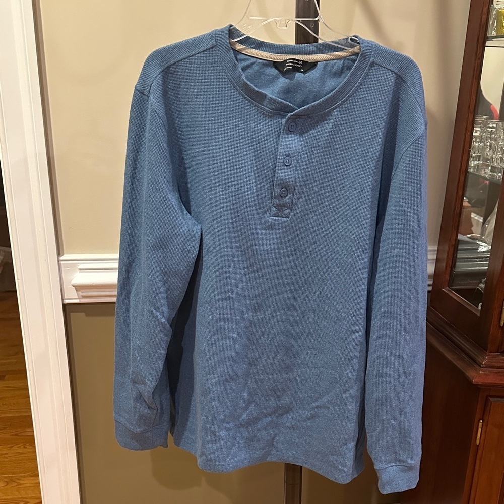 Classic Blue Long Sleeve Henley
